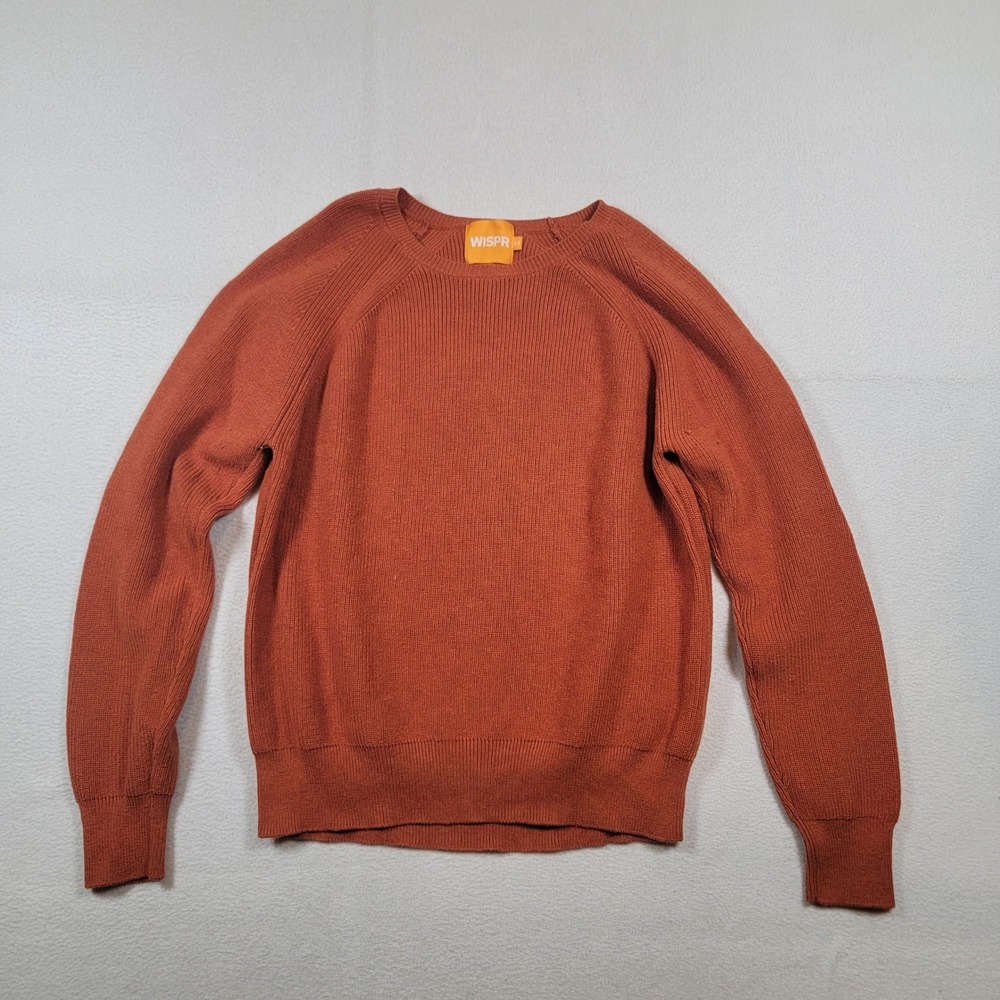 WISPR Womens Sweater Size S Orange Crew Neck Long Sleeve Knit Pullover